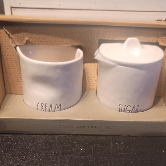 Rae Dunn White Cream and Sugar Set - Picture 1 of 1